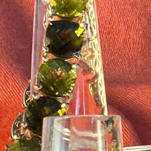 18K Gold with Huge Tanzania Tourmalines - Bracelet-  Andrew Sarosi  1990s